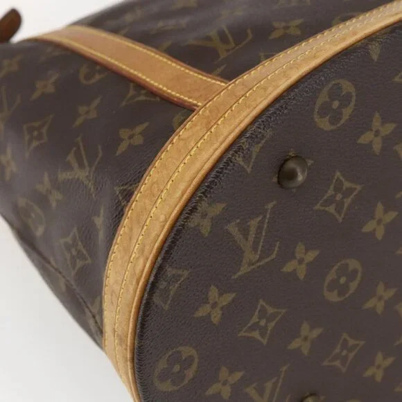 Authentic LOUIS VUITTON Monogram Bucket GM Shoulder Bag M42236 LV - Picture 7 of 16
